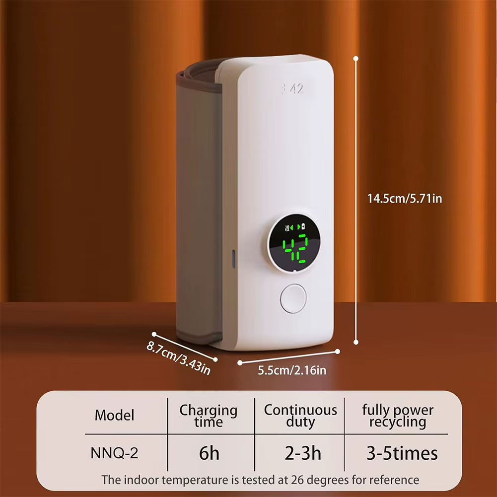 Portable Bottle Warmer Rechargeable Baby Bottle Warmer with Temperature Control for Comfortable Baby Feeding on the Go